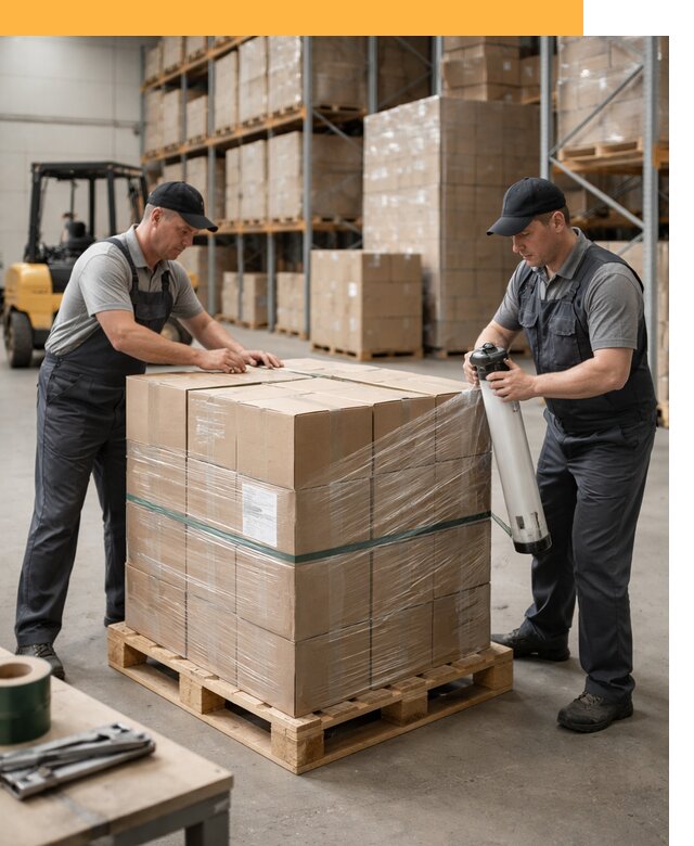 Упаковка и паллетирование грузов от 3651 руб: защита и крепление