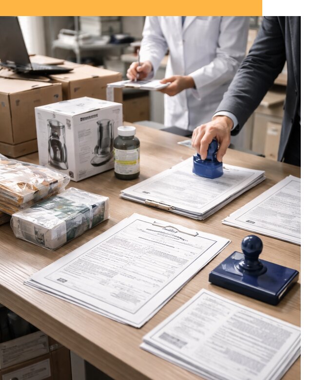 Сертификация импортных товаров от 12517 с таможенным сопровождением